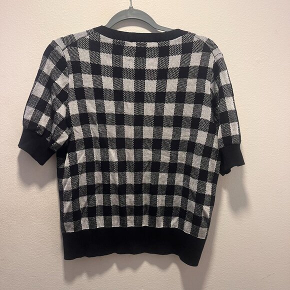 Ann Taylor Women's Top Size Medium Cotton Blend Plaid - Picture 2 of 6